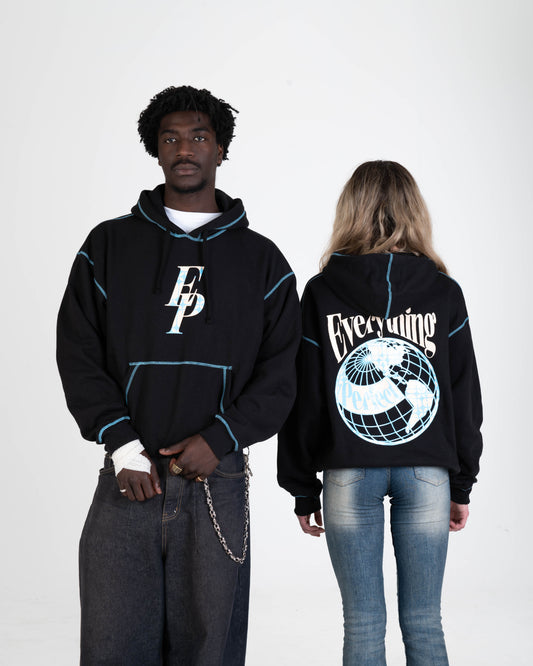 BLACK PERFECT WORLD HOODIE